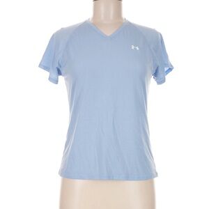 Under Armour Women's Heatgear V-Neck Short Sleeve Blue T-Shirt Large